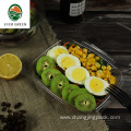 Disposable plastic clamshell clear food container